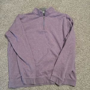Peter Millar quarter zip dress sweater in lavender. Size XL